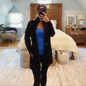 Athleta | Long Knit Zip Up Jacket